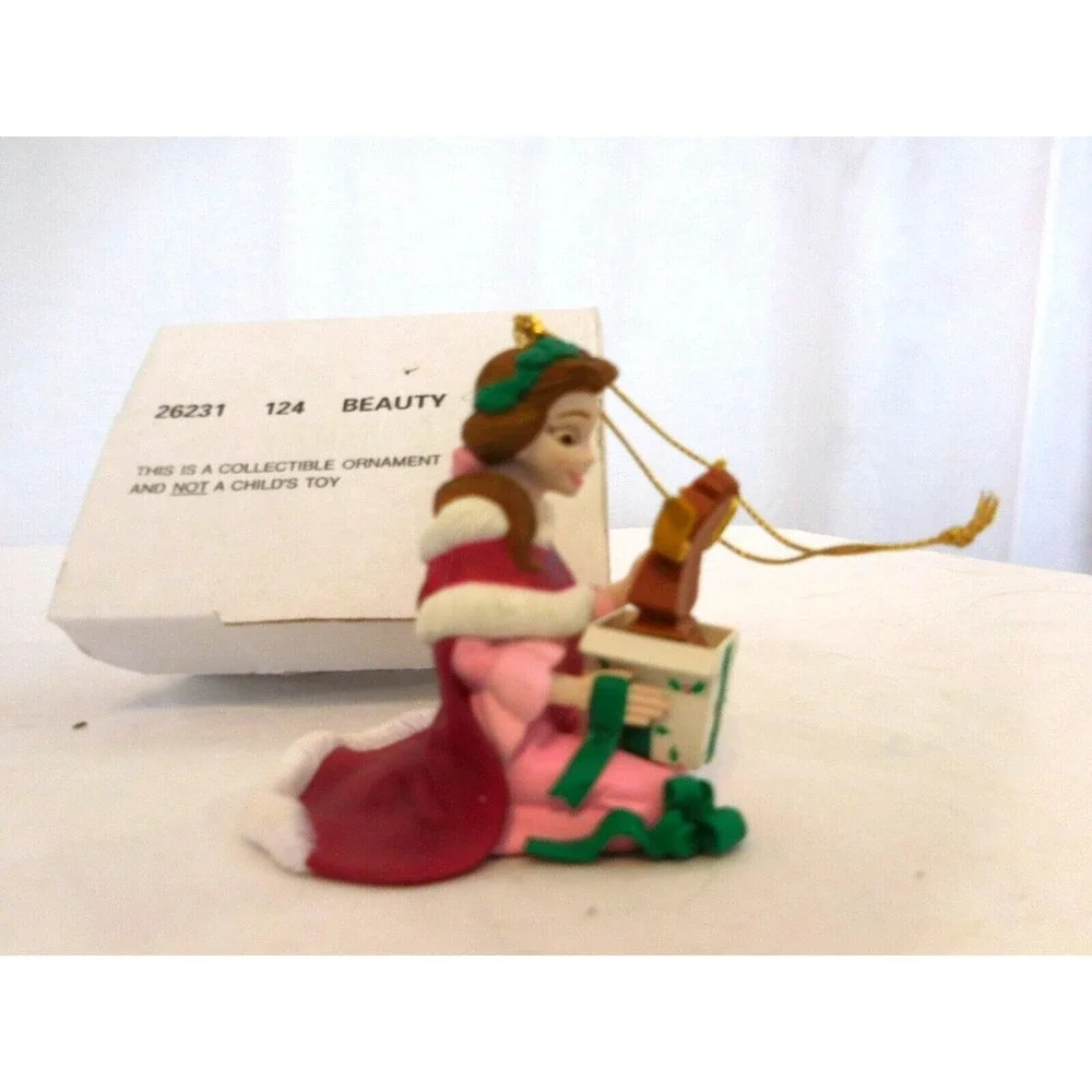 Disney Grolier Christmas Magic Ornament Beauty and the Beast With Box 023909 DCO